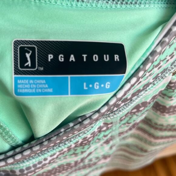 PGA Tour Mint and Gray Dotted Golf Skort Size Large - Picture 5 of 5